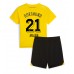 Borussia Dortmund Donyell Malen #21 Barnkläder Hemma matchtröja till baby 2023-24 Kortärmad (+ Korta byxor) Billigt
